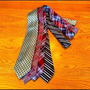 Four adult neck ties.